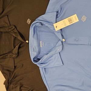Zelos Men's Black and Blue Polo Shirts